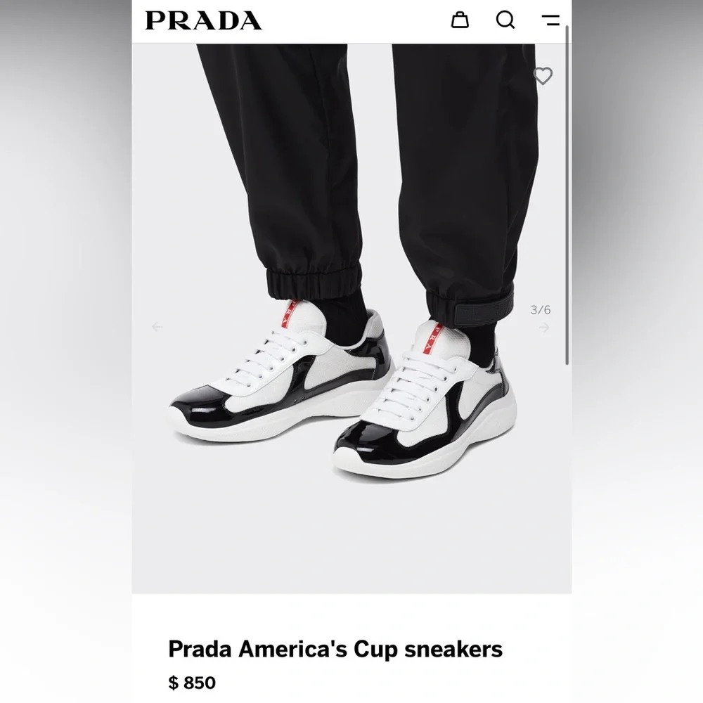 Prada America's Cup sneakers (used) NO BOX. - Picture 3 of 6